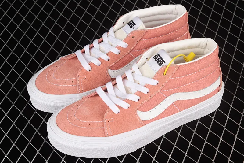 All categories Vans Vans series Vans Mid Vans China Vans Sk8-Mid 2021 autumn and winter new style Vans cherry blossom pink mid-top retro classic casual skateboard shoes VN0A3WM360D